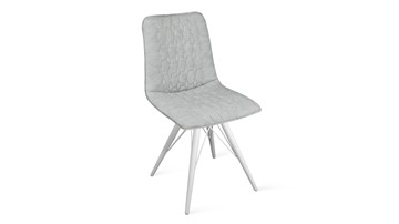Обеденный стул Хьюго К3 (Белый матовый/Микровелюр Duna Silver) в Элисте