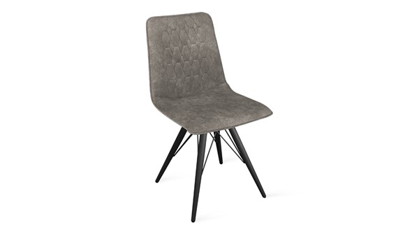 Обеденный стул Хьюго К3 (Черный муар/Микровелюр Wellmart Latte) в Элисте - изображение
