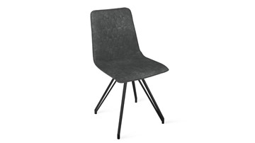 Обеденный стул Хьюго К4 (Черный муар/Микровелюр Wellmart Graphite) в Элисте