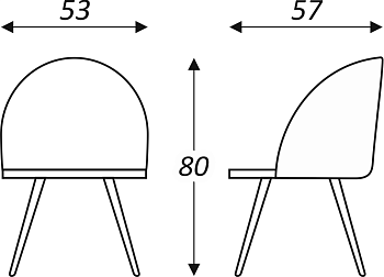 Обеденный стул Капри-5, ноги R38 черные/велюр T184 Кофе с молоком в Элисте - изображение 7