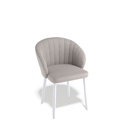 Обеденный стул Kenner 170KV белый/бежевый велюр в Элисте - изображение