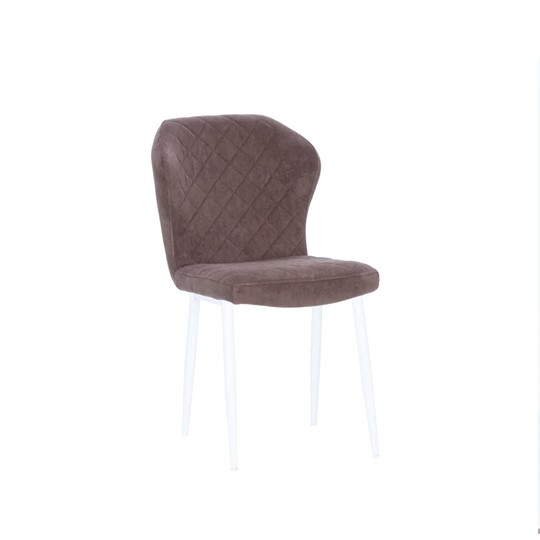 Кухонный стул Leset Шейл (Белый/велюр ULTRA CHOCOLATE) в Элисте - изображение 1
