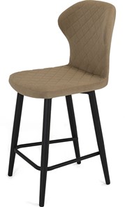 Обеденный стул Марио полубарный(Кофе с молоком Т184/ноги черные) в Элисте - предосмотр