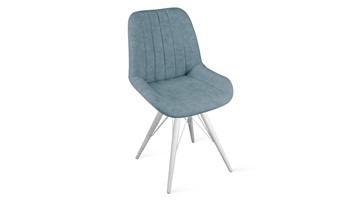 Обеденный стул Марвел Исп. 2 К3 (Белый матовый/Микровелюр Duna Dustry Blue) в Элисте