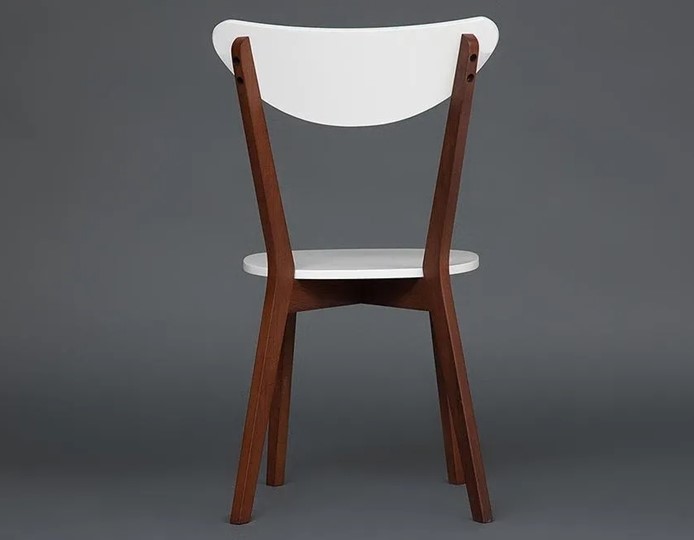 Обеденный стул MAXI (Макси), бук/МДФ 86x48,5x54,5 Белый/Коричневый (2 шт) арт.10464 в Элисте - изображение 4
