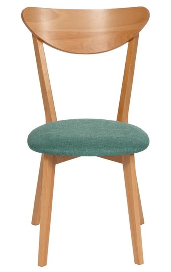 Обеденный стул MAXI (Макси), бук/ткань 86x48,5x54,5 Морская волна/ натуральный бук арт.19590 в Элисте - изображение 1