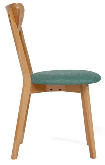 Обеденный стул MAXI (Макси), бук/ткань 86x48,5x54,5 Морская волна/ натуральный бук арт.19590 в Элисте - изображение 2