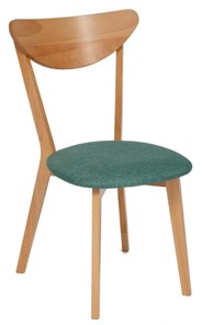 Обеденный стул MAXI (Макси), бук/ткань 86x48,5x54,5 Морская волна/ натуральный бук арт.19590 в Элисте - предосмотр