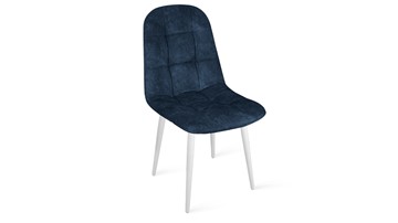 Обеденный стул Райс К1С (Белый матовый/Микровелюр Wellmart Blue) в Элисте