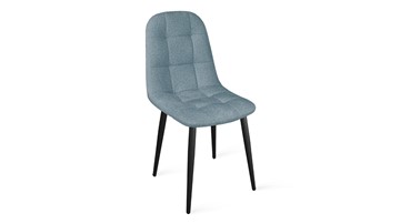 Обеденный стул Райс К1С (Черный муар/Микровелюр Duna Dustry Blue) в Элисте - предосмотр
