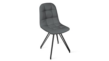 Обеденный стул Райс К4 (Черный муар/Кож.зам Polo Graphite) в Элисте - предосмотр