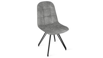 Обеденный стул Райс К4 (Черный муар/Микровелюр Wellmart Silver) в Элисте - предосмотр