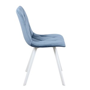 Кухонный стул Рокки WX-221 эмаль белая велюр голубой в Элисте - предосмотр 2