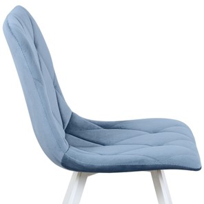 Кухонный стул Рокки WX-221 эмаль белая велюр голубой в Элисте - предосмотр 3
