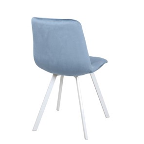 Кухонный стул Рокки WX-221 эмаль белая велюр голубой в Элисте - предосмотр 4