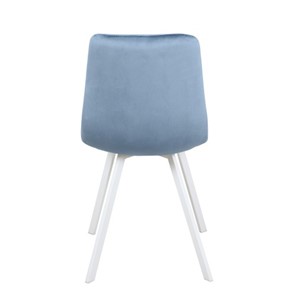 Кухонный стул Рокки WX-221 эмаль белая велюр голубой в Элисте - предосмотр 5