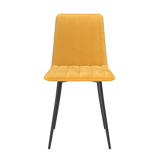 Обеденный стул Тахо, велюр тенерифе куркума/Цвет металл черный в Элисте - изображение 1