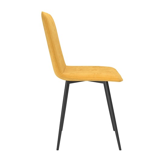 Обеденный стул Тахо, велюр тенерифе куркума/Цвет металл черный в Элисте - изображение 2