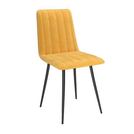 Обеденный стул Тахо, велюр тенерифе куркума/Цвет металл черный в Элисте - изображение