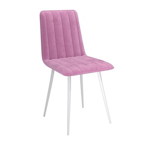Обеденный стул Тахо, велюр тенерифе розовый/Цвет металл белый в Элисте - предосмотр