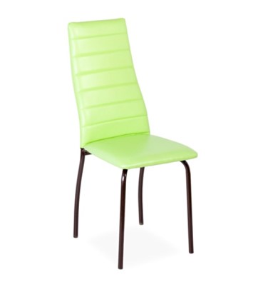 Кухонный стул Волна, прошивка горизонтально, каркас металл коричневый, экотекс фисташковый в Элисте - изображение