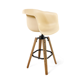 Барный стул SHT-ST31/S93 (бежевый/брашированный коричневый/черный муар) в Элисте