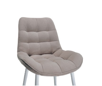 Обеденный стул Комфорт бежевый белые ножки в Элисте - изображение