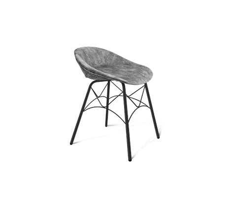 Обеденный стул SHT-ST19-SF1 / SHT-S107 (дымный/черный муар) в Элисте - изображение