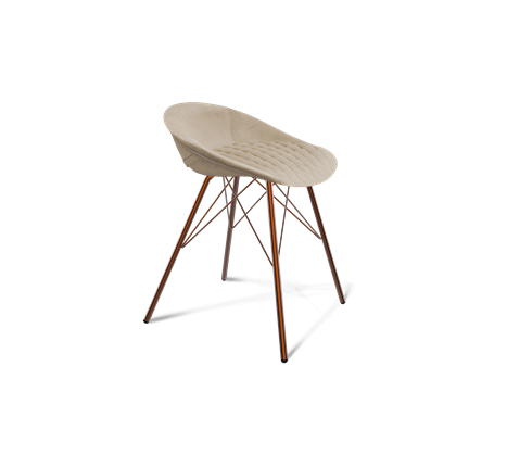 Обеденный стул SHT-ST19-SF1 / SHT-S37 (ванильный крем/медный металлик) в Элисте - изображение