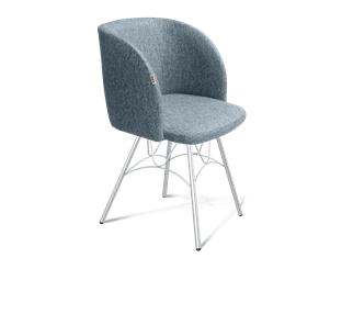 Обеденный стул SHT-ST33 / SHT-S100 (синий лед/хром лак) в Элисте