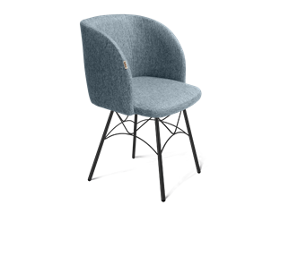 Обеденный стул SHT-ST33 / SHT-S107 (синий лед/черный муар) в Элисте