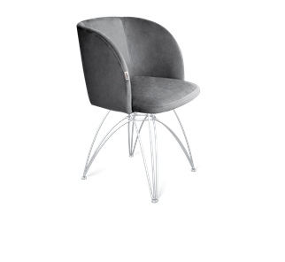 Обеденный стул SHT-ST33 / SHT-S112 (угольно-серый/хром лак) в Элисте - предосмотр