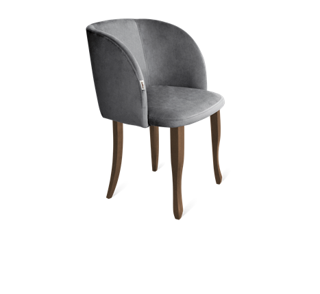 Обеденный стул SHT-ST33 / SHT-S122 (угольно-серый/темный орех/черный муар) в Элисте - изображение