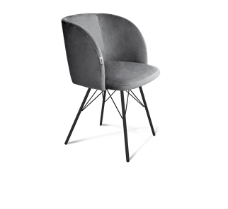 Обеденный стул SHT-ST33 / SHT-S37 (угольно-серый/черный муар) в Элисте