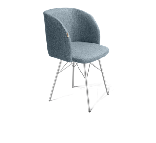 Обеденный стул SHT-ST33 / SHT-S64 (синий лед/хром лак) в Элисте