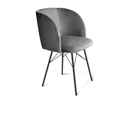 Обеденный стул SHT-ST33 / SHT-S64 (угольно-серый/черный муар) в Элисте - изображение