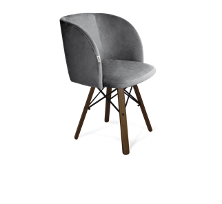 Обеденный стул SHT-ST33 / SHT-S70 (угольно-серый/темный орех/черный муар) в Элисте - предосмотр