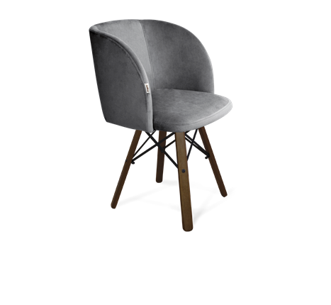 Обеденный стул SHT-ST33 / SHT-S70 (угольно-серый/темный орех/черный муар) в Элисте - изображение