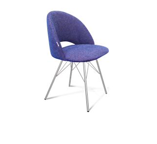 Обеденный стул SHT-ST34 / SHT-S37 (синий мираж/хром лак) в Элисте