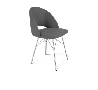 Обеденный стул SHT-ST34 / SHT-S64 (платиново-серый/хром лак) в Элисте