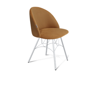Обеденный стул SHT-ST35 / SHT-S100 (горчичный/хром лак) в Элисте