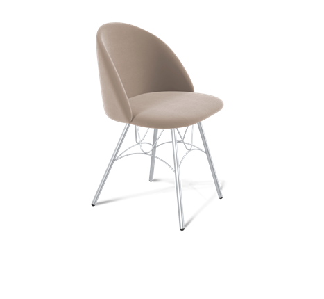 Обеденный стул SHT-ST35 / SHT-S100 (латте/хром лак) в Элисте - изображение