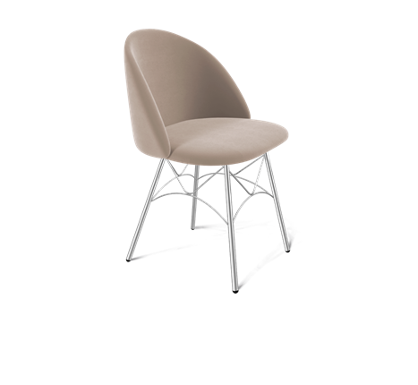 Обеденный стул SHT-ST35 / SHT-S107 (латте/хром лак) в Элисте - изображение