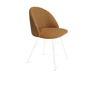 Обеденный стул SHT-ST35 / SHT-S37 (горчичный/белый муар) в Элисте