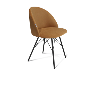 Обеденный стул SHT-ST35 / SHT-S37 (горчичный/черный муар) в Элисте - предосмотр