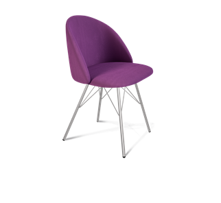 Обеденный стул SHT-ST35 / SHT-S37 (ягодное варенье/хром лак) в Элисте
