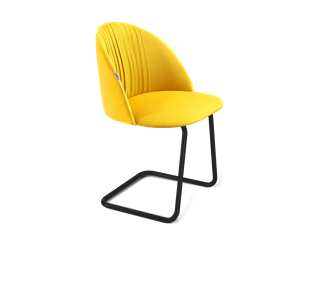 Обеденный стул SHT-ST35-1 / SHT-S45-1 (имперский жёлтый/черный муар) в Элисте