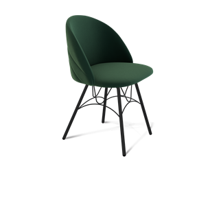 Обеденный стул SHT-ST35-2 / SHT-S100 (лиственно-зеленый/черный муар) в Элисте