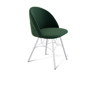 Обеденный стул SHT-ST35-2 / SHT-S100 (лиственно-зеленый/хром лак) в Элисте