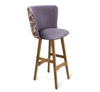 Барный стул SHT-ST36-4 / SHT-S65 (сумеречная орхидея/дуб брашированный коричневый) в Элисте